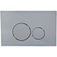 Ebony Round Mechanical Flush Plate - Chrome