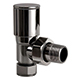 Round Nickel Radiator Valves - Angled