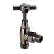 Traditional Radiator Valves - Black Nickel Angled