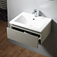 Urban 500mm Wall-Hung Base Unit & Basin - Pearl Grey