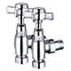 Traditional Radiator Valves - Chrome Angled