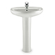 Roca Laura 560mm 1 Tap Hole Basin & Pedestal
