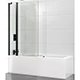 Sommer Evolve 8mm Extended Bath Screen with Fixed Panel - Black