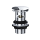 Round Clicker Slotted Basin Waste - Chrome